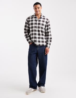 Farah Lavelle Long Sleeve Plaid Shirt In Black