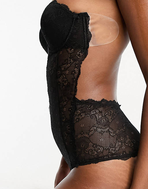 Fashion Forms Lace Backless Strapless Bodysuit