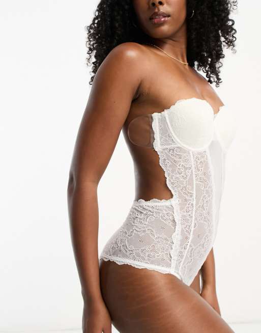 Backless Bridal Bodysuit with Lace - Lou – noni