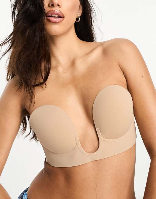 Fashion Forms u plunge backless and strapless stick on bra in beige