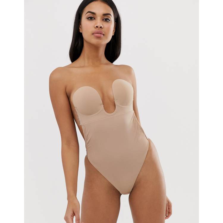 Ivory Deep V-Neck Strapless Bodysuit – FrouFrou Couture