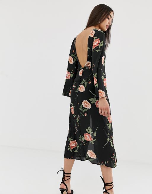 Fashion union low hot sale back midi dress