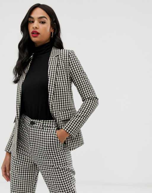 Fashion Union Blazer motif pied de poule ensemble