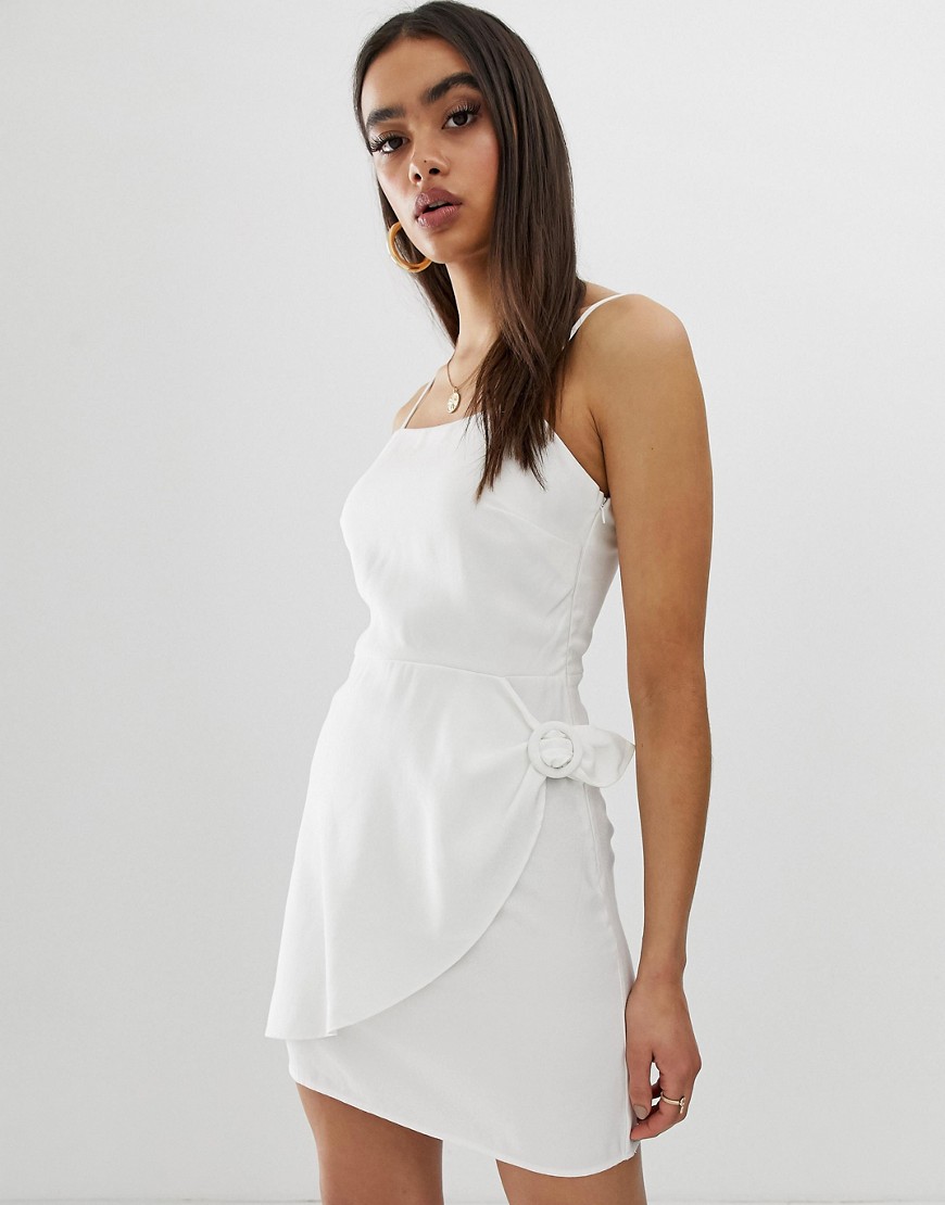 Fashion Union - Cami-jurk met gesp detail-Crème