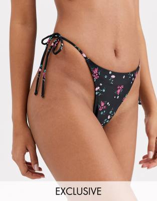 high leg tie bikini