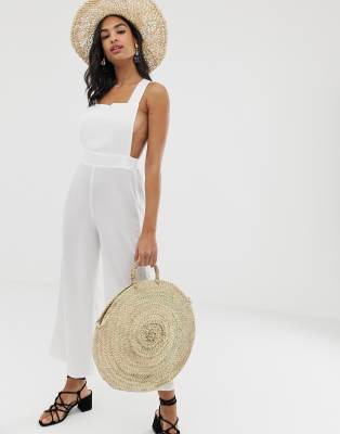 white beach jumpsuit