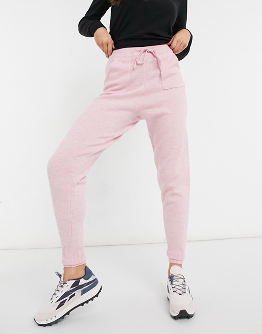 Fashion Union fluffy knit high waisted jogger co-ord