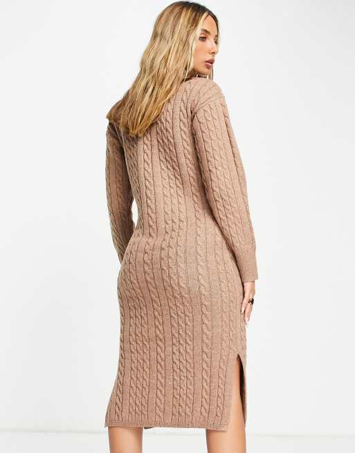 slim fit dress slacks RE:UNION LABEL // Obsidian Contrast Midi Dress BLACK KHAKI main image 0