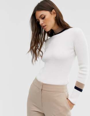 Fashion Union high neck jumper with contrast stripe detail | ASOS