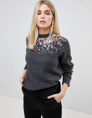 rainbow sequin sweater