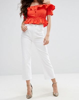 jeans flare flared rise cropped kick asos union crop