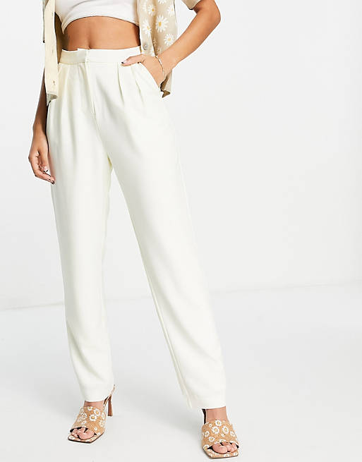 Women Fashion Union high waisted trousers with pleat front co-ord 