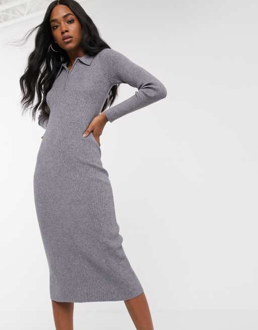 Fashion Union knitted polo midi dress | ASOS