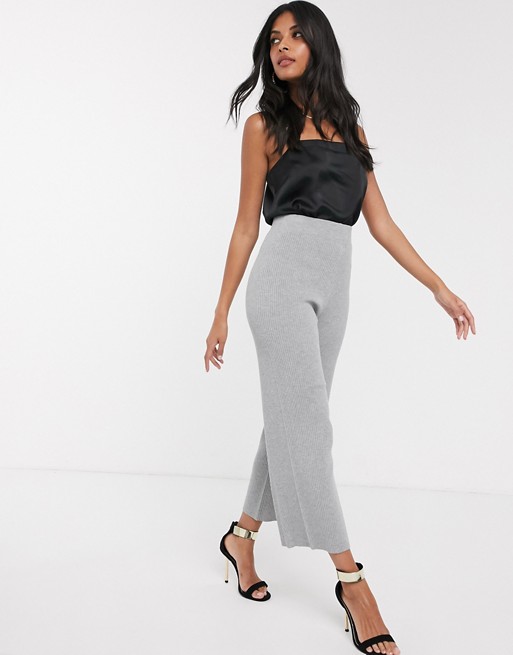 Fashion Union knitted wide leg trousers