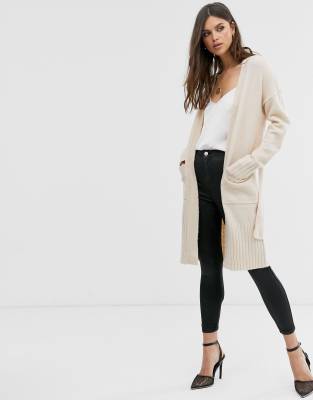 longline belted cardigan