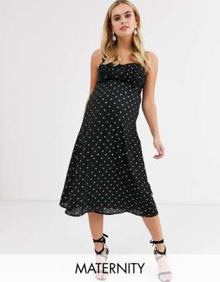 black and gold spot dress