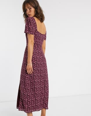 fashion union low back midi dress