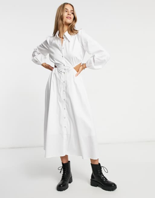 Cut out hot sale shirt dress