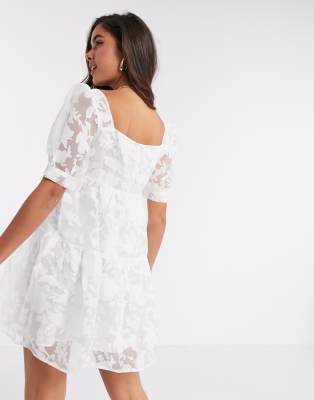 sheer smock dress