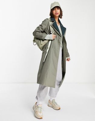 Fashion Union oversized trench coat with double contrast collar