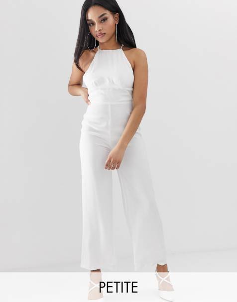Fashion Union Petite cami jumpsuit with lace back