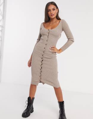 petite knit midi dress