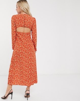floral petite midi dress