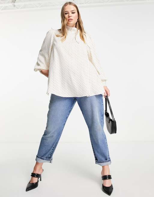 Fashion Union Plus - Blusa con fiocco morbido, 4 di 4