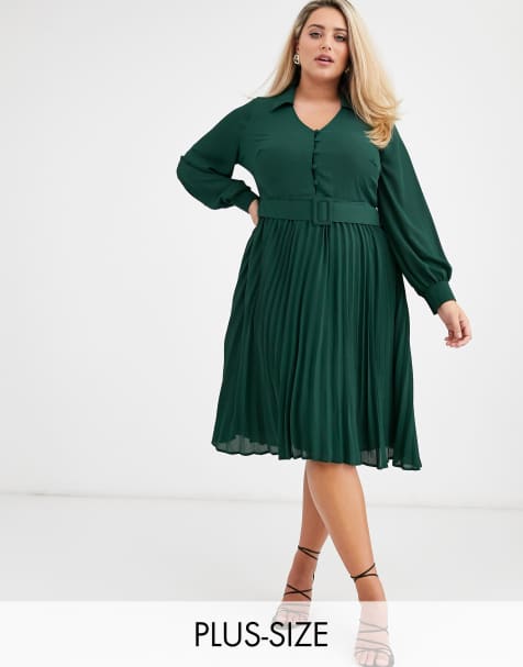 Fashion Union Plus – Hemdkleid mit Falten