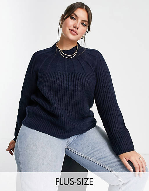 Jumpers & Cardigans Fashion Union Plus high neck cropped jumper 