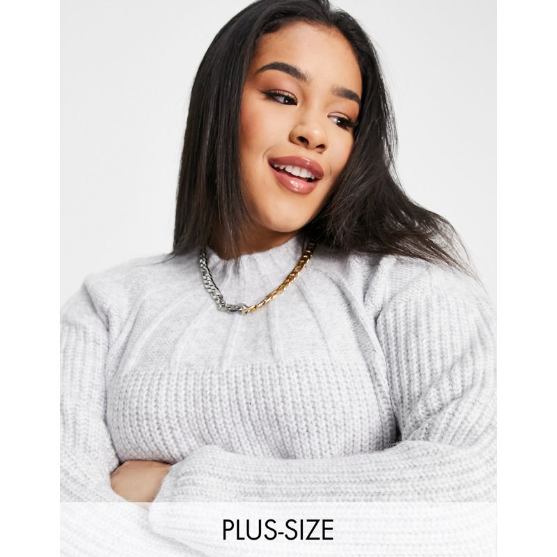 Fashion Union Plus – Hochgeschlossener Pullover