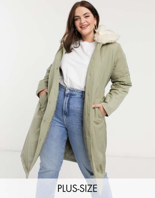 Plus size shop longline parka