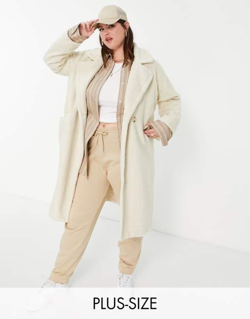 manteau creme oversize