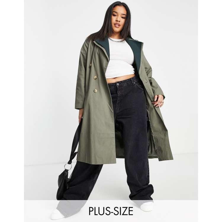 Fashion Union Plus oversized trench coat with double