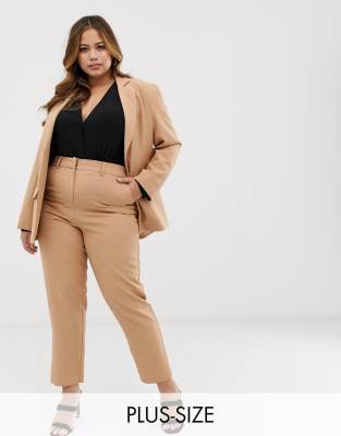 plus size straight leg trousers