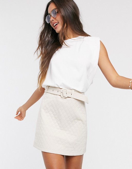 Fashion Union quilted mini skirt