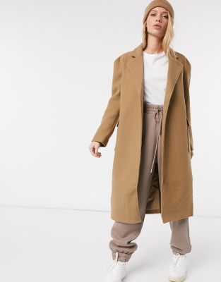 wrap over coat with belt