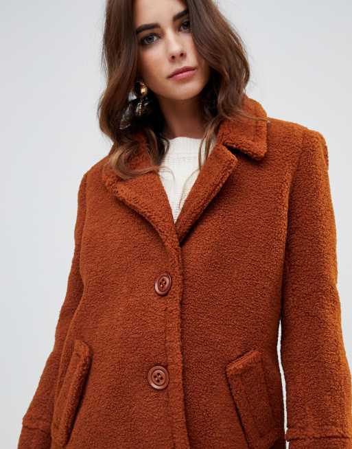 Fashion union teddy on sale coat