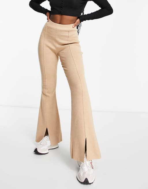 Fashion Union split front knitted flares - part of a set