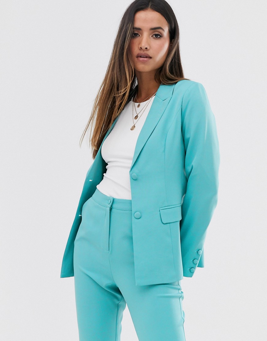 Fashion Union – Strukturerad blazer,set-Blå