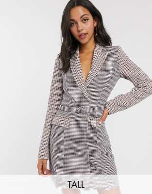 mixed media blazer dress
