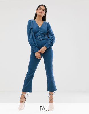 blue cord jumpsuit