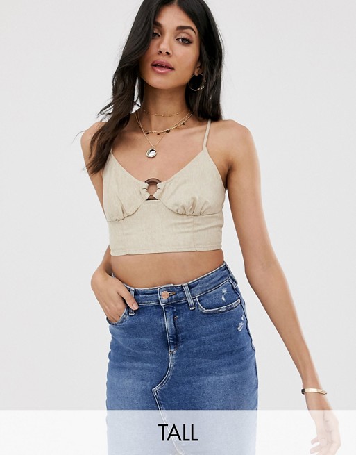 Fashion Union Tall cami bralet with ring detail