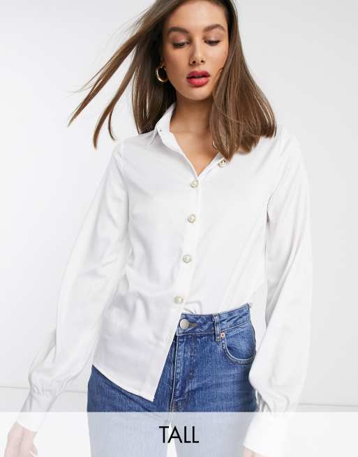 pearl button blouse