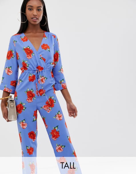 Fashion Union Tall wide leg jumpsuit in floral