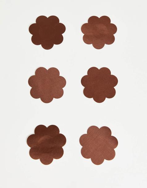 Fashionkilla adhesive 3 pack nipple covers in brown - view 1