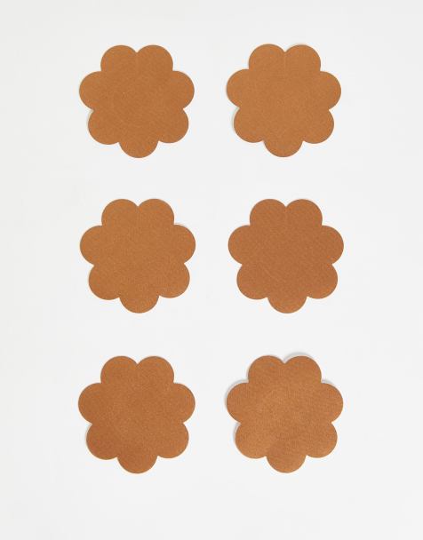 Fashionkilla adhesive 3 pack nipple covers in tan - view 1