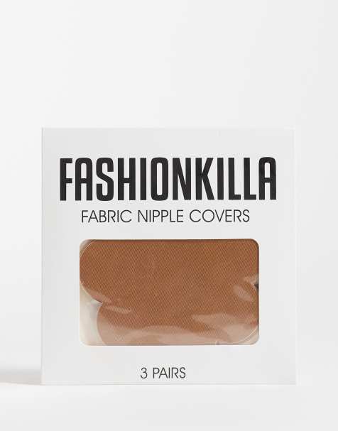 Fashionkilla adhesive 3 pack nipple covers in tan - view 1