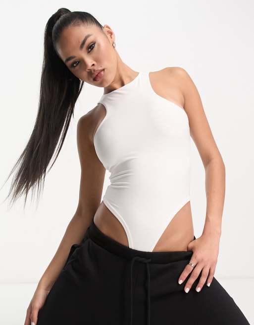 Fashionkilla – Białe body modelujące sylwetkę o kroju bokserki