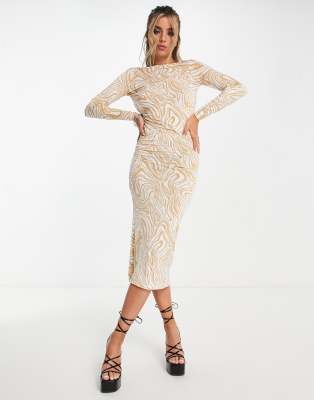 bodycon marble dress